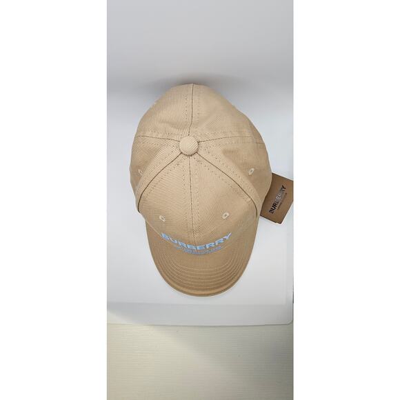 $400 Burberry Men\'s/Women\'s Soft Fawn Tan‎ Cotton Baseball Cap Size M Adjustable